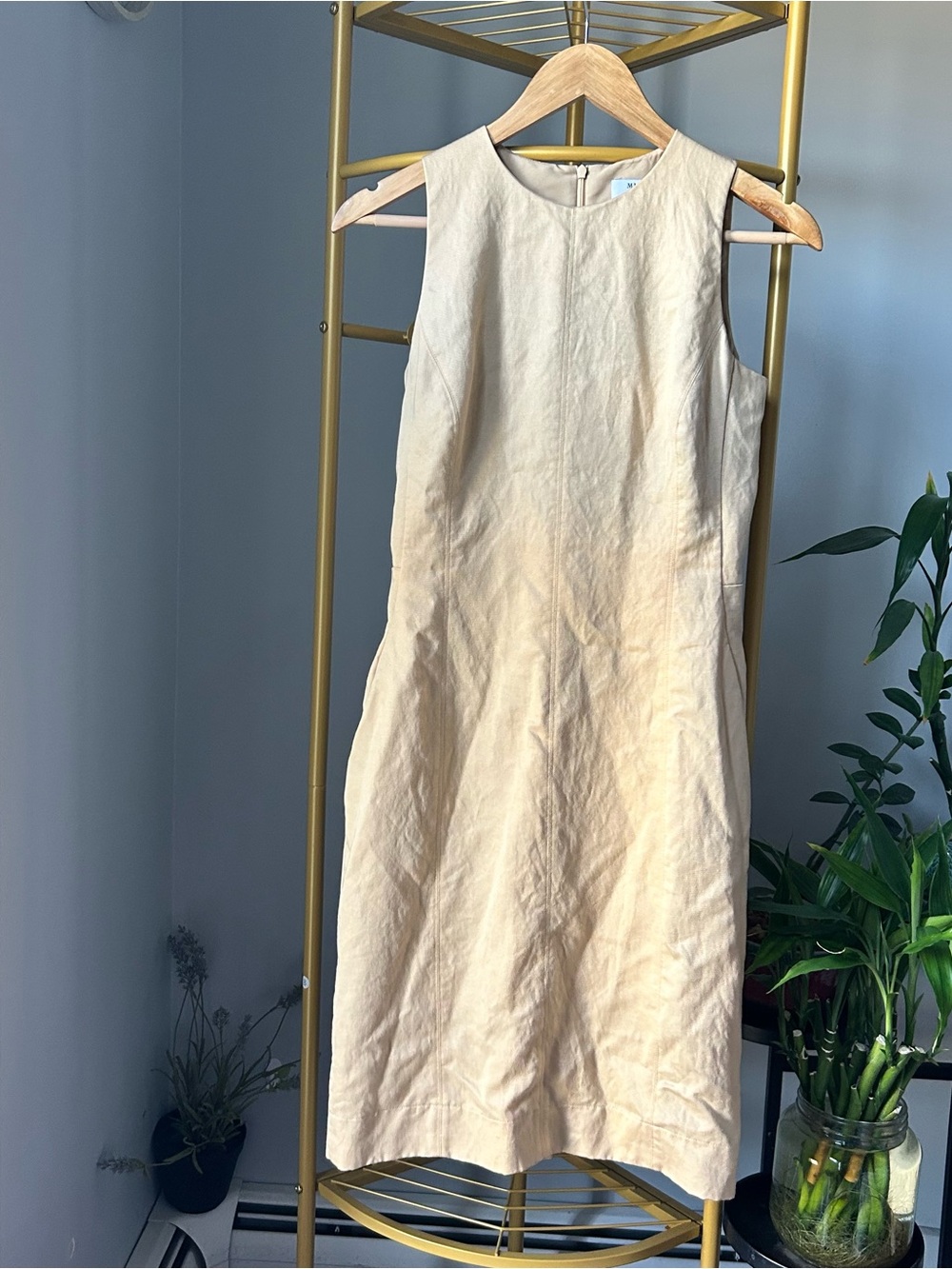 MM Lafleur office business butter Cream Sleeveless sleeveless Shift Dress size 0